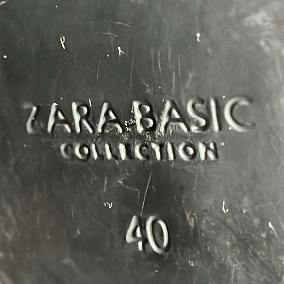 Zara fabric knit booties with shiny black heel size 39 - Picture 8 of 11